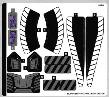 76100stk01 - Sticker Sheet for Set 76100 - (37290/6217465)