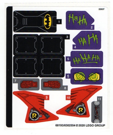 76159stk01 - Sticker Sheet for Set 76159 - (68193/6302554)