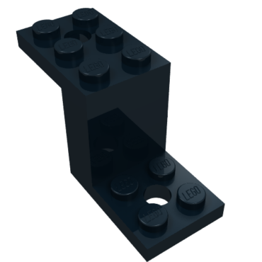 76766 - Bracket 5 x 2 x 2 1/3 with 2 Holes and Bottom Stud Holder