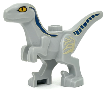 77862pb01 - Dinosaur Raptor / Velociraptor Baby with Dark Blue and Tan Markings Pattern (Jurassic World Beta)