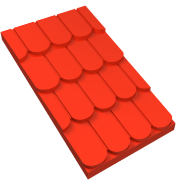 787c01 - Fabuland Roof Support Slope, 6 x 2 with Red Fabuland Roof Slope without Chimney Hole (787 / 4323)