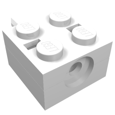 792c01 - Arm Holder Brick 2 x 2 without Top Hole with Arm