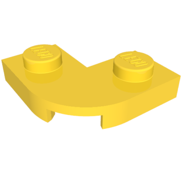 79491 - Plate, Round Corner 2 x 2 with 1 x 1 Cutout