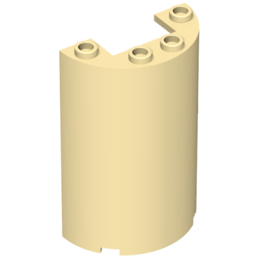 85941 - Cylinder Half 2 x 4 x 5 with 1 x 2 Cutout