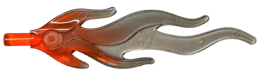 85959pb06 - Wave Rounded Straight Large with Bar End (Flame) with Marbled Trans-Brown Pattern