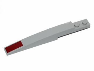 85970pb005 - Slope, Curved 10 x 1 with Dark Red Rectangle Pattern on Front (Sticker) - Set 75012