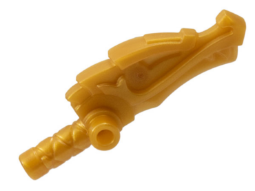 86125d - Minifigure, Weapon Stick / Club (Nunchucks) with Dragon Head and 2 Bars on Sides