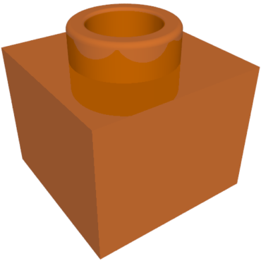 86996 - Brick, Modified 1 x 1 x 2/3 with Open Stud