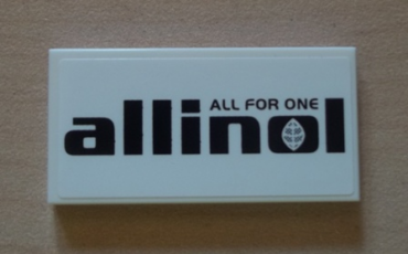 87079pb0032 - Tile 2 x 4 with 'allinol' Pattern (Sticker) - Set 8423