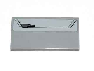 87079pb0087R - Tile 2 x 4 with SW Interceptor Armor-Plating Pattern Model Right (Sticker) - Set 9494