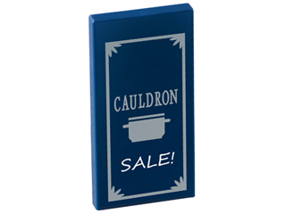 87079pb0221 - Tile 2 x 4 with 'CAULDRON SALE!' Pattern (Sticker) - Set 10217