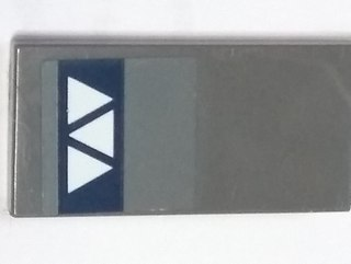 87079pb0467 - Tile 2 x 4 with 3 Triangles Pattern (Sticker) - Set 75044