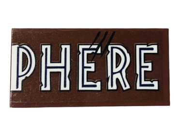87079pb0811 - Tile 2 x 4 with 'PHERE' and Scratches Pattern (Sticker) - Set 75929