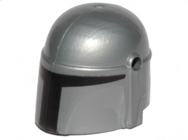 87610pb09 - Minifigure, Headgear Helmet with Holes, SW Mandalorian with Black Visor Pattern