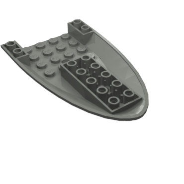 87611 - Aircraft Fuselage Forward Bottom Curved 6 x 10 with 3 Holes