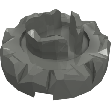 87750 - Turntable 4 x 4 Top with Jagged Edge and Three Segments (Atlantis Key Holder)