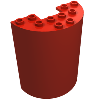 87926 - Cylinder Half 3 x 6 x 6 with 1 x 2 Cutout