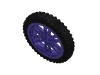 88517c01 - Wheel 75mm D. x 17mm Motorcycle with Black Tire 94.2mm D. x 22mm Motorcycle Racing Tread (88517 / 88516)