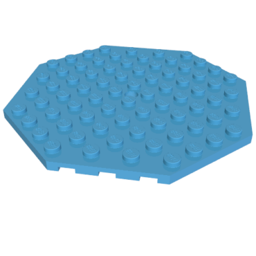 89523 - Plate, Modified 10 x 10 Octagonal with Hole