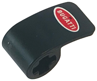 89679pb002 - Technic, Panel Curved 2 x 1 x 1 with Red and White Oval Bugatti Logo Pattern