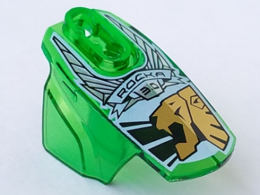 90639pb009 - Hero Factory Armor with Ball Joint Socket - Size 5 with 'ROCKA 3.0' and Gold Lion Head Pattern