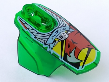 90639pb014 - Hero Factory Armor with Ball Joint Socket - Size 5 with 'FURNO 3.0' and Red Eagle Head Pattern