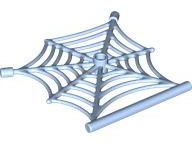90981 - Spider Web Flat with Hollow Stud, Bar Ends, and Bar
