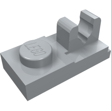92280 - Plate, Modified 1 x 2 with Clip with Center Cut on Top