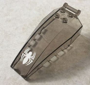 92579pb005 - Windscreen 8 x 4 x 2 with 4 Studs and Bar Handle with White Spider Pattern (Sticker) - Set 76016