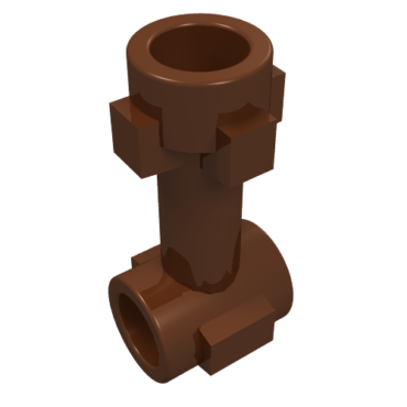 92690 - Bar 1L with Top Stud and 2 Side Studs (Connector Perpendicular)