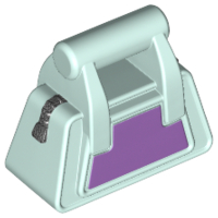 93091pb01 - Friends Accessories Handbag with Dark Silver Zipper and Medium Lavender Side Pattern