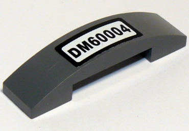 93273pb013 - Slope, Curved 4 x 1 x 2/3 Double with 'DM60004' on White Background Pattern (Sticker) - Set 60004