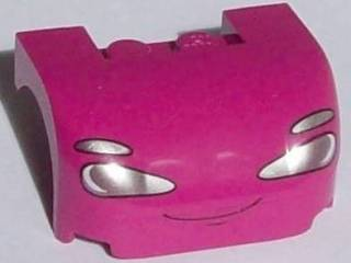 93587pb02 - Vehicle, Mudguard 3 x 4 x 1 2/3 Curved with Front with Headlights and Thin Smile Pattern