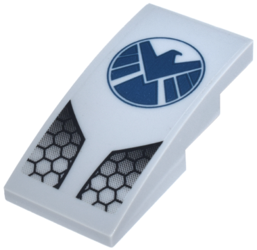 93606pb014 - Slope, Curved 4 x 2 with Dark Blue SHIELD Logo and Black Honeycomb Panels Pattern (Sticker) - Set 6869