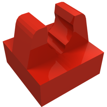 93794 - Tile, Modified 1 x 1 with Clip with Center Cut