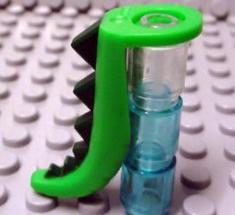 95323pb01 - Minifigure Costume Tail Lizard with Scales Pattern and Dark Green Horns