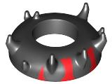95747pb02 - Minifigure, Headgear Head Top, SW Zabrak Horns, Darth Maul Pattern