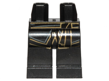 970c00pb0787 - Hips and Legs with Robe Tails with Gray and Gold Trim Pattern