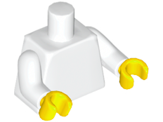 973c001 - Torso Plain / White Arms / Yellow Hands