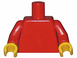 973c002 - Torso Plain / Red Arms / Yellow Hands