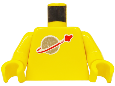 973p90c04 - Torso Space Classic Moon Pattern / Yellow Arms / Yellow Hands