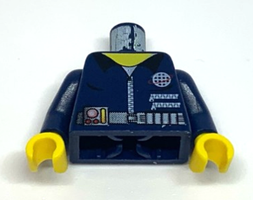 973pb0221c01 - Torso Alpha Team Logo, Shirt with Zipper, Utility Belt and Gauge Pattern / Dark Blue Arms / Yellow Hands