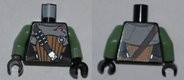 973pb0858c01 - Torso SW Armor, Strap with Ammo, Red Symbol, Round Badge Pattern (Embo) / Sand Green Arms / Black Hands