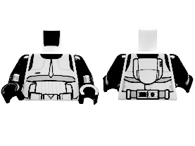 973pb1489c01 - Torso SW Detailed Armor Scout Trooper Pattern / Black Arms / Black Hands