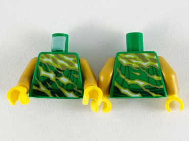 973pb3693c01 - Torso Tunic with Gold, Yellowish Green and White Electricity Pattern / Pearl Gold Arms / Yellow Hands