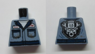 973pb3830 - Torso Coveralls, Dirty Pockets, Face with Wrenches on Back Pattern