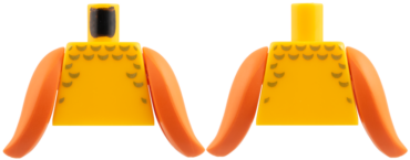 973pb6434c01 - Torso with Gold Scales Pattern / Reddish Orange Fins