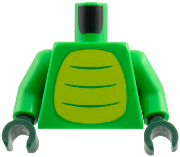 973pb6446c01 - Torso Lime Belly with 3 Bright Green Stripes Pattern / Bright Green Arms / Dark Green Hands