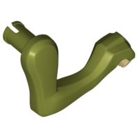 98069pb01 - Dinosaur Leg Small (Front) Raptor Right with Tan Claws Pattern
