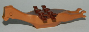 98085c01 - Dinosaur Body Pteranodon, 4 Studs, 6 Clips with Fixed Reddish Brown Top